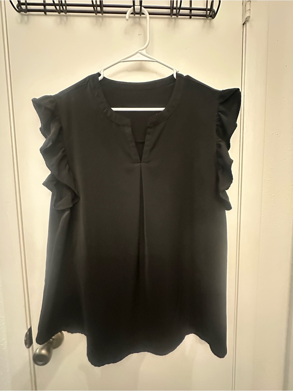 Amazon Black Ruffle Sleeve Blouse